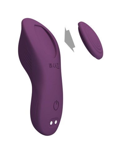 PRETTY LOVE - MANE MASAJEADOR LAY ON CLÍTORIS 10 VIBRACIONES CONTROL REMOTO MORADO