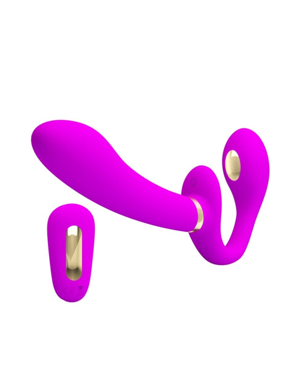 PRETTY LOVE - THUNDERBIRD VIBRADOR DOBLE STRAP-ON CONTROL REMOTO MORADO