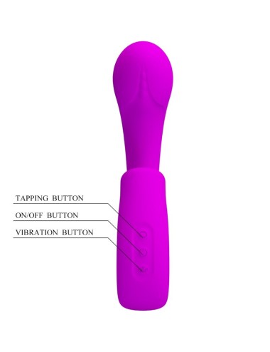 PRETTY LOVE - SIBEL VIBRADOR PUNTO G + ESTIMULADOR CLÍTORIS 10 VIBRACIONES MORADO