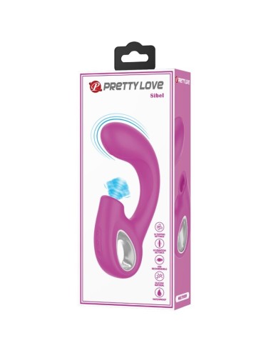 PRETTY LOVE - SIBEL VIBRADOR PUNTO G + ESTIMULADOR CLÍTORIS 10 VIBRACIONES MORADO
