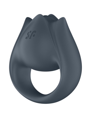 SATISFYER - PERFECT PAIR 2 MULTIVIBRADOR 2 EN 1 ANILLO PARA PENE & ESTIMULADOR DE DEDO GRIS