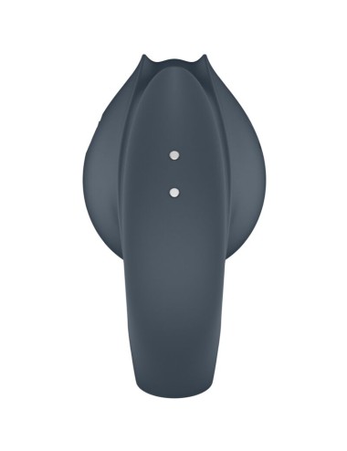 SATISFYER - PERFECT PAIR 2 MULTIVIBRADOR 2 EN 1 ANILLO PARA PENE & ESTIMULADOR DE DEDO GRIS