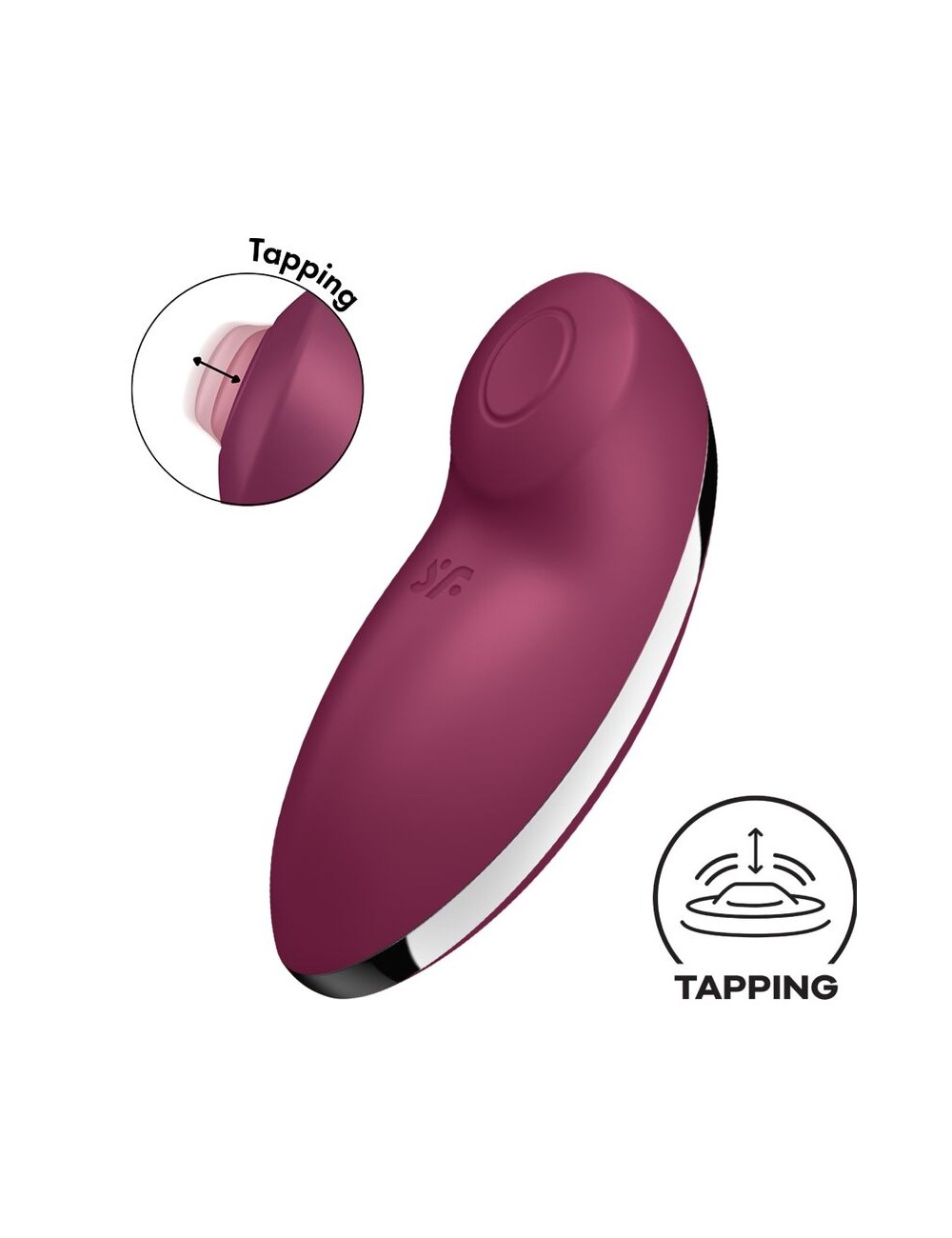 SATISFYER - TAP & CLIMAX 2 VIBRADOR & ESTIMULADOR ROJO SATISFYER - TAP & CLIMAX 2 VIBRADOR & ESTIMULADOR ROJO