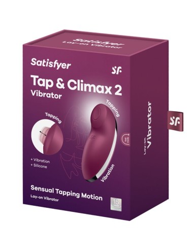 SATISFYER - TAP & CLIMAX 2 VIBRADOR & ESTIMULADOR ROJO