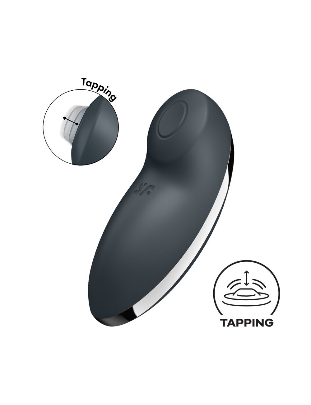 SATISFYER - TAP & CLIMAX 2 VIBRADOR & ESTIMULADOR GRIS SATISFYER - TAP & CLIMAX 2 VIBRADOR & ESTIMULADOR GRIS