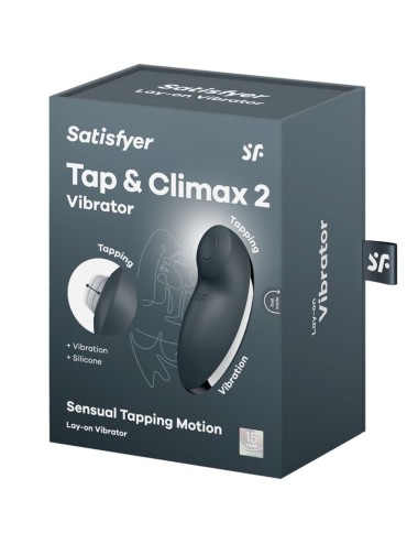 SATISFYER - TAP & CLIMAX 2 VIBRADOR & ESTIMULADOR GRIS