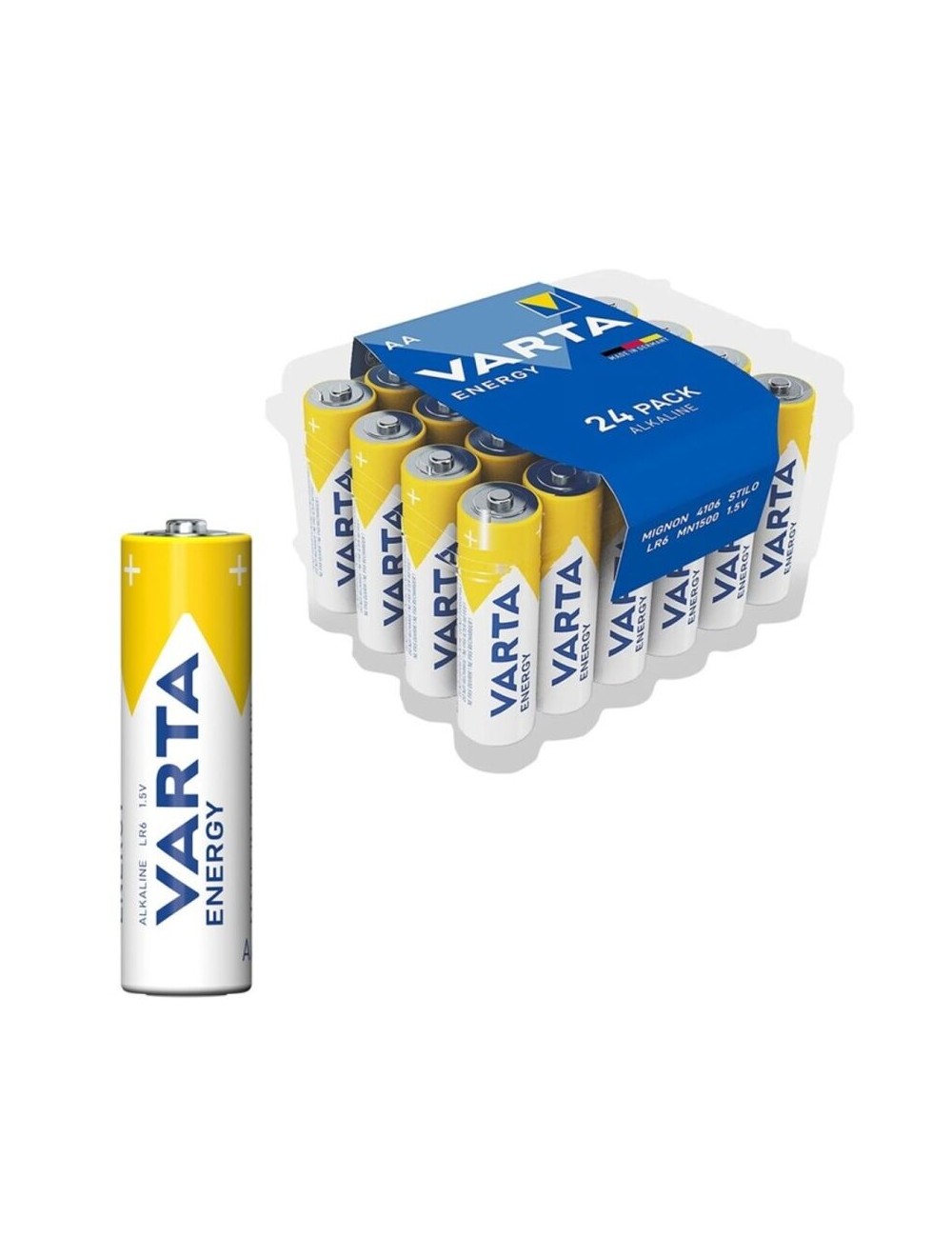 VARTA - ENERGY PILA ALCALINA AA LR6 PACK*24 PILAS