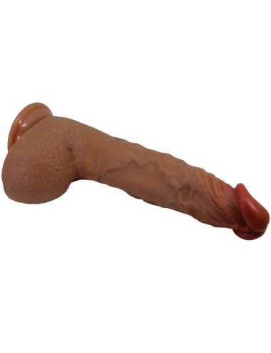 BAILE - BEAUTIFUL WILKS VIBRADOR REALÍSTICO DE 5 CONFIGURACIONES 25 CM MULATO