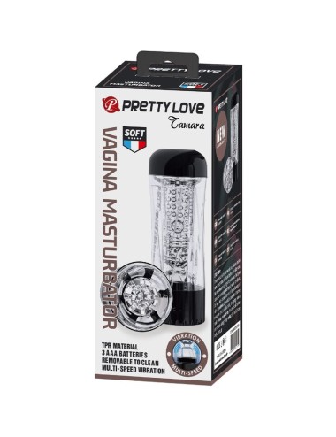 PRETTY LOVE - TAMARA MASTURBADOR MASCULINO VIBRADOR MULTIVELOCIDAD NEGRO