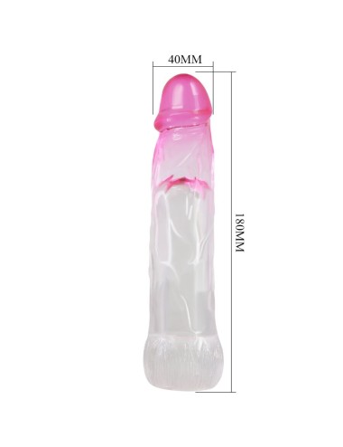 PRETTY LOVE - NERON FUNDA REALÍSTICA ALARGADORA DE 6 CM PARA PENE ROSA