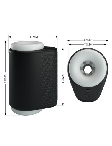 PRETTY LOVE - DJ GIRL MASTURBADOR MASCULINO CON VIBRACIÓN 5 CONFIGURACIONES NEGRO