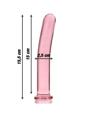 NEBULA SERIES BY IBIZA - MODELO 9 DILDO CRISTAL ROSA 15.5 CM -O- 2.5 CM