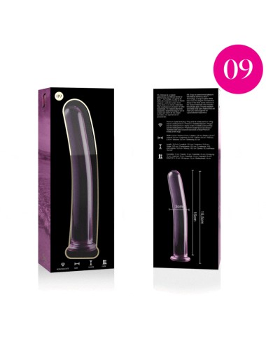 NEBULA SERIES BY IBIZA - MODELO 9 DILDO CRISTAL ROSA 15.5 CM -O- 2.5 CM