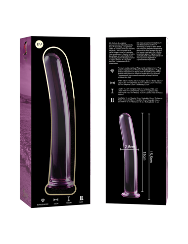 NEBULA SERIES BY IBIZA - MODELO 9 DILDO CRISTAL ROSA 15.5 CM -O- 2.5 CM