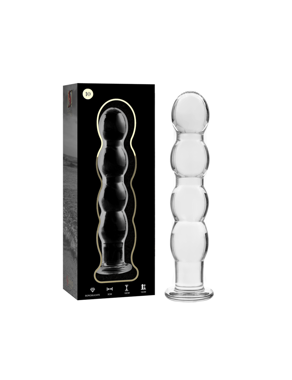 NEBULA SERIES BY IBIZA - MODELO 10 DILDO CRISTAL TRANSPARENTE 16.5 CM -O- 3.5 CM