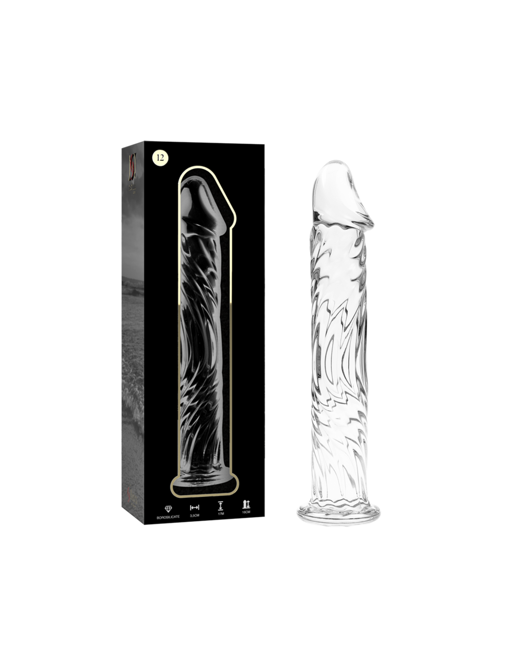 NEBULA SERIES BY IBIZA - MODELO 12 DILDO CRISTAL TRANSPARENTE 17 CM -O- 3.5 CM
