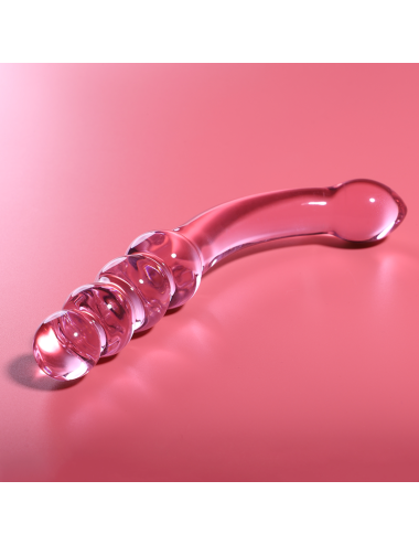 NEBULA SERIES BY IBIZA - MODELO 14 DILDO CRISTAL ROSA 18.5 CM -O- 3 CM