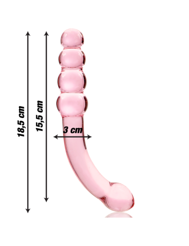 NEBULA SERIES BY IBIZA - MODELO 14 DILDO CRISTAL ROSA 18.5 CM -O- 3 CM
