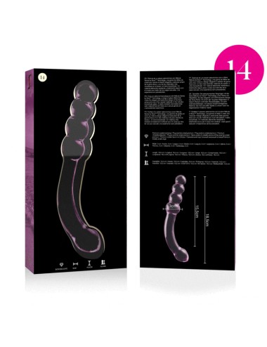 NEBULA SERIES BY IBIZA - MODELO 14 DILDO CRISTAL ROSA 18.5 CM -O- 3 CM