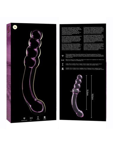 NEBULA SERIES BY IBIZA - MODELO 14 DILDO CRISTAL ROSA 18.5 CM -O- 3 CM