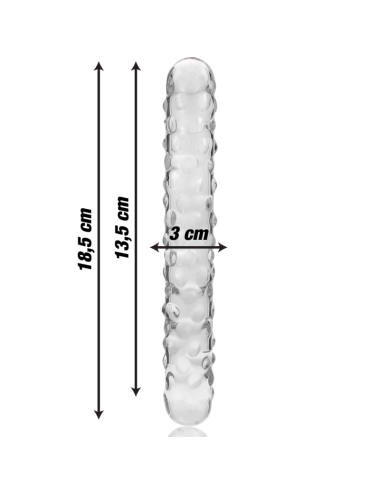 NEBULA SERIES BY IBIZA - MODELO 15 DILDO CRISTAL TRANSPARENTE 18.5 CM -O- 3 CM