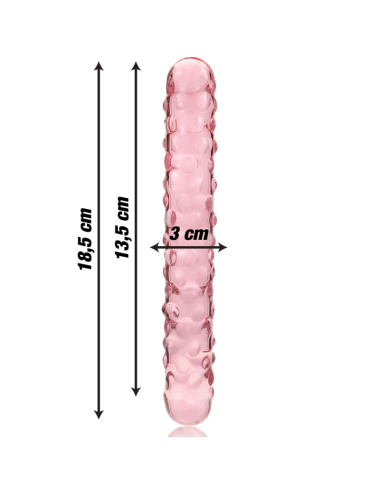 NEBULA SERIES BY IBIZA - MODELO 15 DILDO CRISTAL ROSA 18.5 CM -O- 3 CM