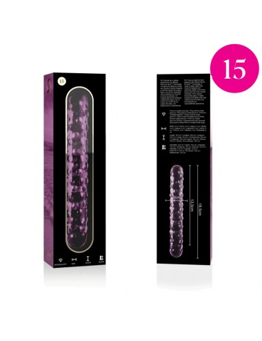 NEBULA SERIES BY IBIZA - MODELO 15 DILDO CRISTAL ROSA 18.5 CM -O- 3 CM