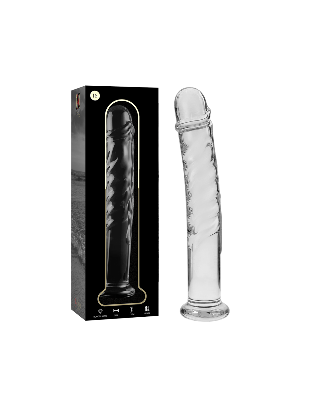 NEBULA SERIES BY IBIZA - MODELO 16 DILDO CRISTAL TRANSPARENTE 18.5 CM -O- 3 CM NEBULA SERIES BY IBIZA - MODELO 16 DILDO CRISTAL TRANSPARENTE 18.5 CM -O- 3 CM