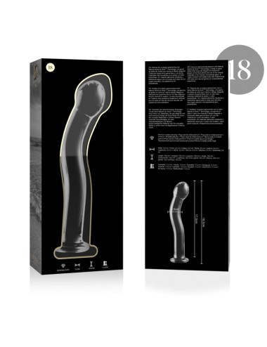 NEBULA SERIES BY IBIZA - MODELO 18 DILDO CRISTAL TRANSPARENTE 18.5 CM -O- 3.5 CM