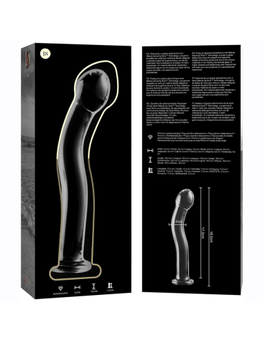 NEBULA SERIES BY IBIZA - MODELO 18 DILDO CRISTAL TRANSPARENTE 18.5 CM -O- 3.5 CM