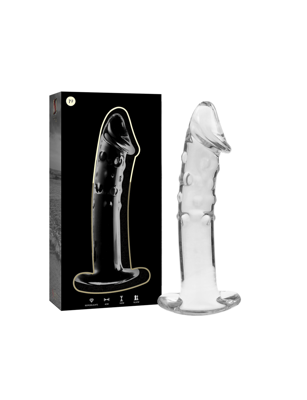 NEBULA SERIES BY IBIZA - MODELO 19 DILDO CRISTAL TRANSPARENTE 18.5 CM -O- 4 CM