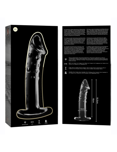 NEBULA SERIES BY IBIZA - MODELO 19 DILDO CRISTAL TRANSPARENTE 18.5 CM -O- 4 CM