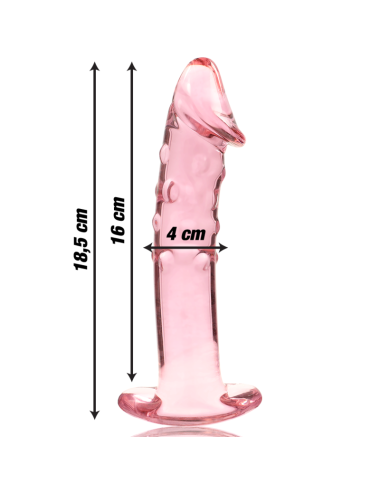 NEBULA SERIES BY IBIZA - MODELO 19 DILDO CRISTAL ROSA 18.5 CM -O- 4 CM