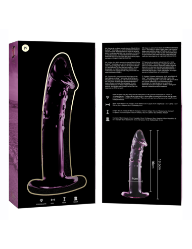 NEBULA SERIES BY IBIZA - MODELO 19 DILDO CRISTAL ROSA 18.5 CM -O- 4 CM