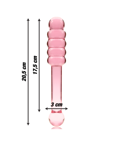 NEBULA SERIES BY IBIZA - MODELO 20 DILDO CRISTAL ROSA 20.5 CM -O- 3 CM