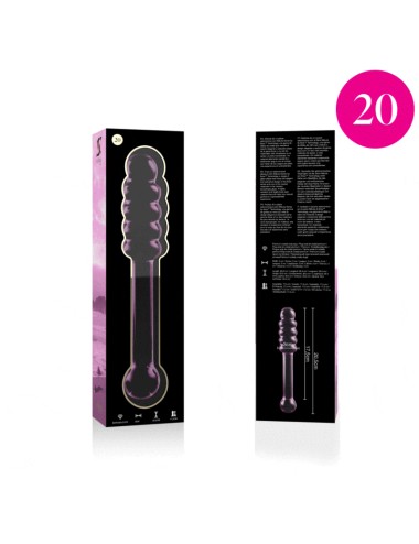 NEBULA SERIES BY IBIZA - MODELO 20 DILDO CRISTAL ROSA 20.5 CM -O- 3 CM