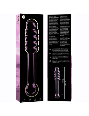 NEBULA SERIES BY IBIZA - MODELO 20 DILDO CRISTAL ROSA 20.5 CM -O- 3 CM