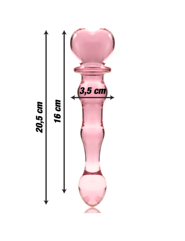 NEBULA SERIES BY IBIZA - MODELO 21 DILDO CRISTAL ROSA 20.5 CM -O- 3.5 CM