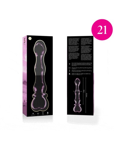 NEBULA SERIES BY IBIZA - MODELO 21 DILDO CRISTAL ROSA 20.5 CM -O- 3.5 CM