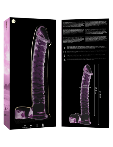 NEBULA SERIES BY IBIZA - MODELO 23 DILDO CRISTAL ROSA 21.5 CM -O- 4 CM