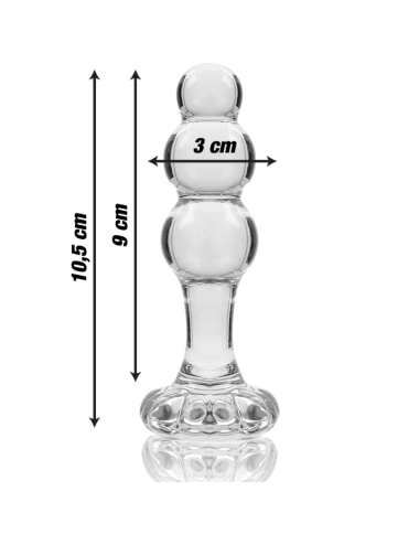 NEBULA SERIES BY IBIZA - MODELO 1 PLUG CRISTAL TRANSPARENTE 10.5 CM -O- 3 CM