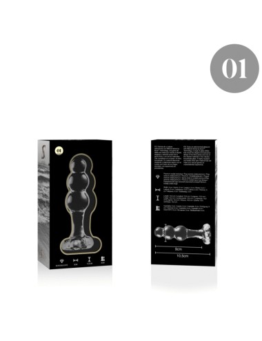 NEBULA SERIES BY IBIZA - MODELO 1 PLUG CRISTAL TRANSPARENTE 10.5 CM -O- 3 CM