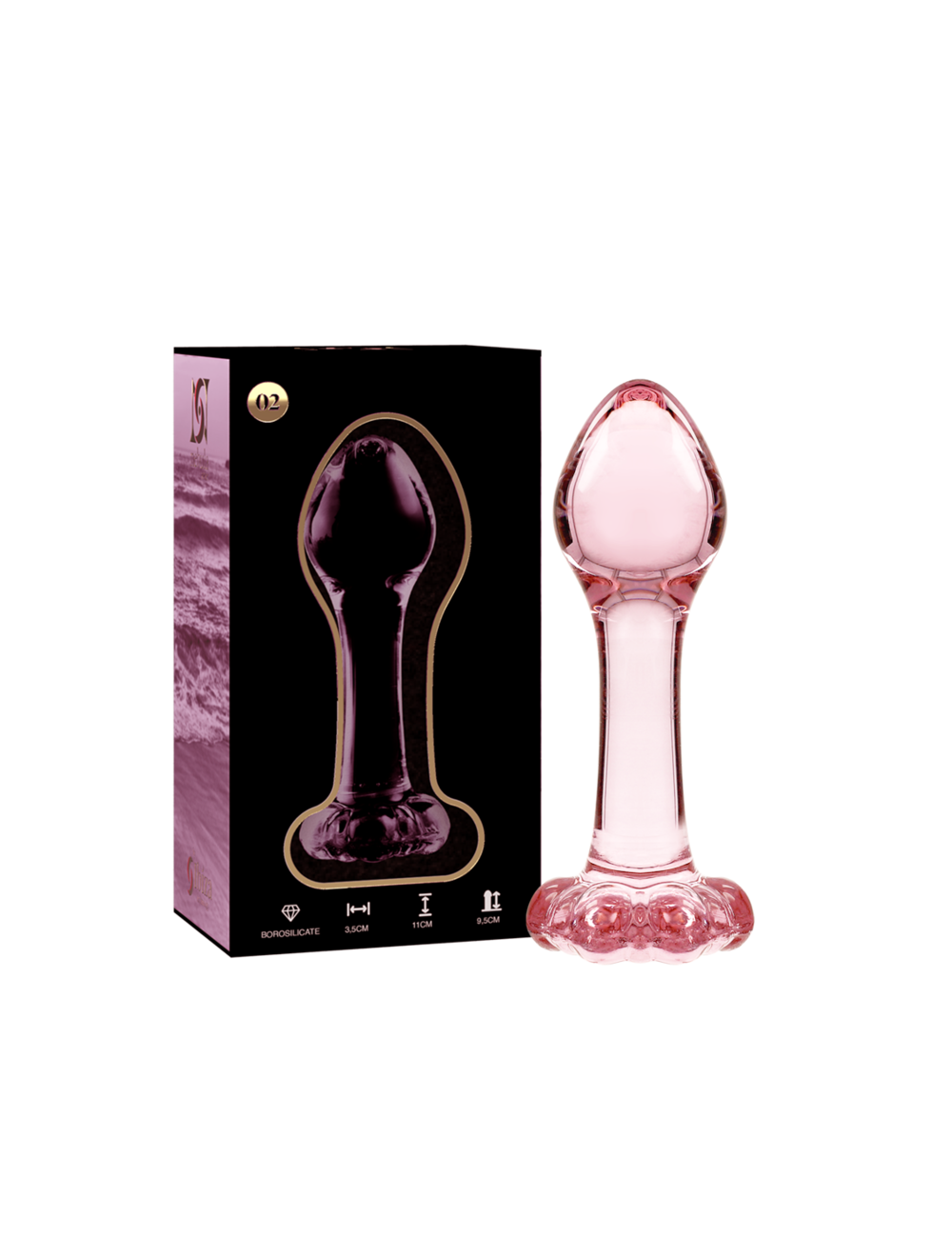 NEBULA SERIES BY IBIZA - MODELO 2 PLUG CRISTAL ROSA 11 CM -O- 3.5 CM NEBULA SERIES BY IBIZA - MODELO 2 PLUG CRISTAL ROSA 11 CM -O- 3.5 CM