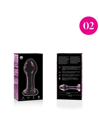 NEBULA SERIES BY IBIZA - MODELO 2 PLUG CRISTAL ROSA 11 CM -O- 3.5 CM