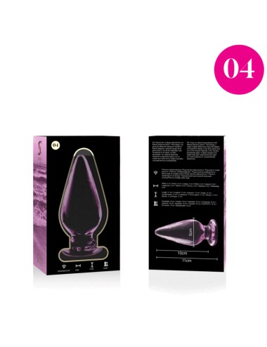 NEBULA SERIES BY IBIZA - MODELO 4 PLUG CRISTAL ROSA 11 CM -O- 5 CM