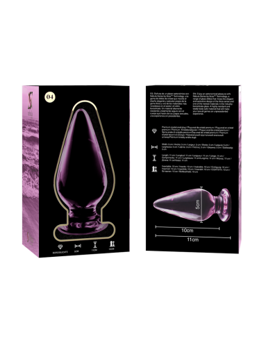 NEBULA SERIES BY IBIZA - MODELO 4 PLUG CRISTAL ROSA 11 CM -O- 5 CM