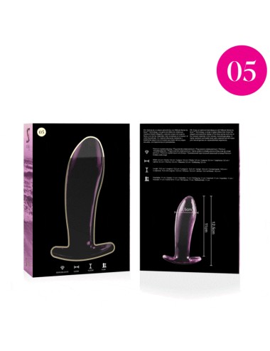 NEBULA SERIES BY IBIZA - MODELO 5 PLUG CRISTAL ROSA 12.5 CM -O- 3.5 CM