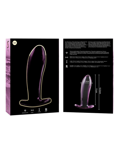 NEBULA SERIES BY IBIZA - MODELO 5 PLUG CRISTAL ROSA 12.5 CM -O- 3.5 CM