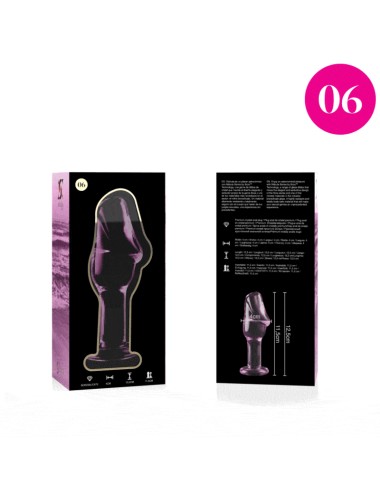 NEBULA SERIES BY IBIZA - MODELO 6 PLUG CRISTAL ROSA 12.5 CM -O- 4 CM