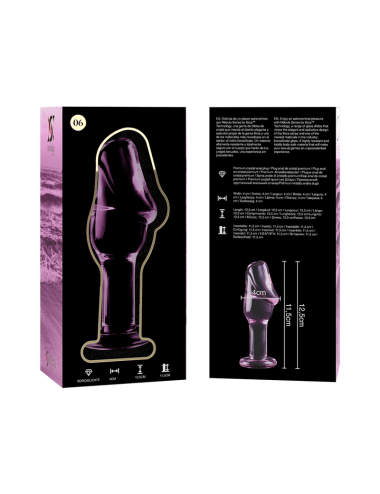 NEBULA SERIES BY IBIZA - MODELO 6 PLUG CRISTAL ROSA 12.5 CM -O- 4 CM